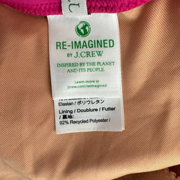 J.‎ Crew Ruched One Shoulder Swim Dress Womens Size 22 Fuchsia Pink NWT SW-1993 - Picture 10 of 13